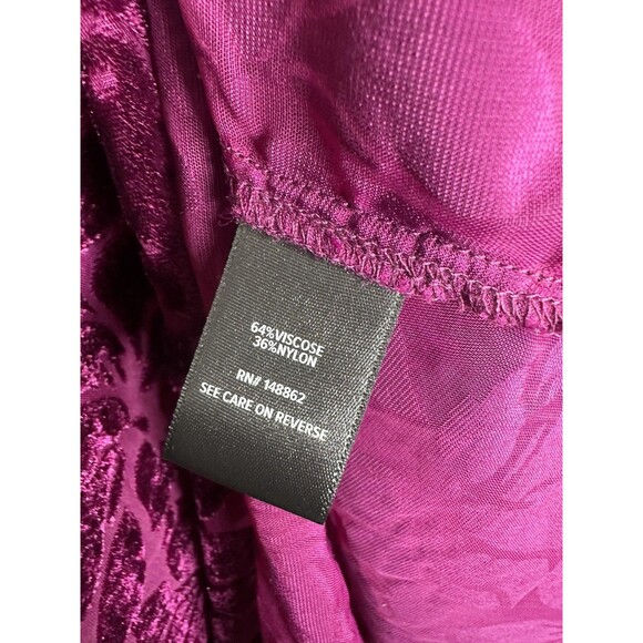 Torrid Blouse Womens 3X Purple Velvet Burnout Floral Long Sleeve Bohemian Top - Picture 5 of 6